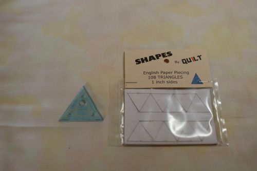 1 inch sides EQUAL TRIANGLE ACRYLIC TEMPLATE inc seam allowance