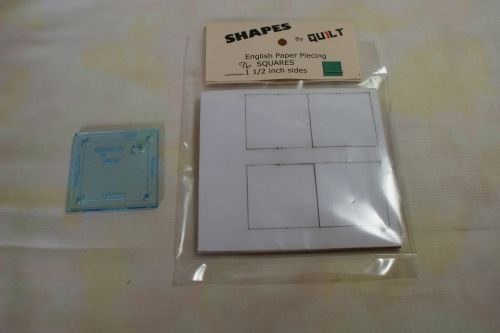 A 1 1/2 inch side SQUARE ACRYLIC TEMPLATE