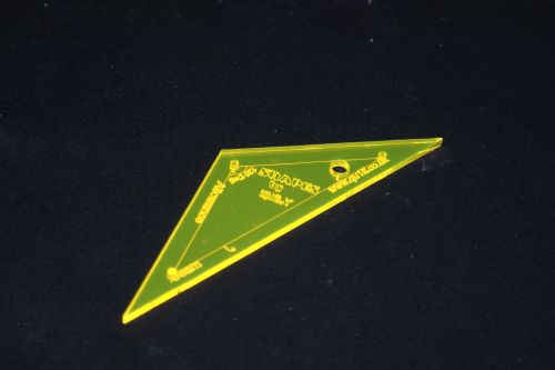 2 INCH SIDE 120 DEGREE TRIANGLE ACRYLIC TEMPLATE