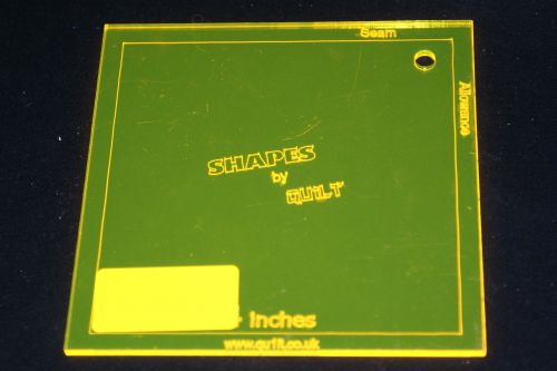 A 4 inch side SQUARE ACRYLIC TEMPLATE