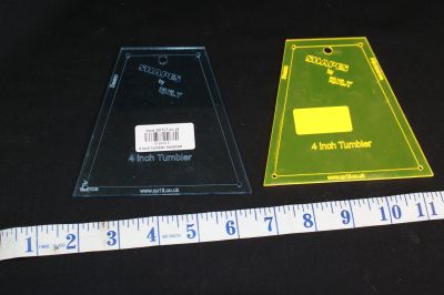 A 4 inch FINISHED TUMBLER ACRYLIC TEMPLATE