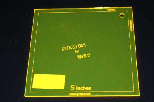 A 5 inch side SQUARE ACRYLIC TEMPLATE