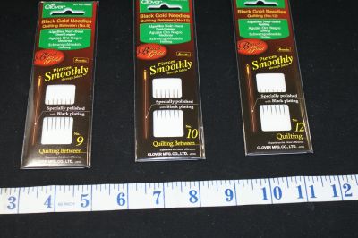 CLOVER BLACK GOLD NEEDLES SIZE 12 APPLIQUE or SHARPS