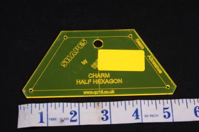 CHARM PACK ACRYLIC HALF HEXAGON TEMPLATE