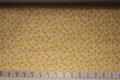 FF6382B GOLD FLOWERS ON CREAM BY FABRIC FREEDOM