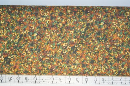FF6384A SMALL SUNFLOWERS ON BLACK BY FABRIC FREEDOM