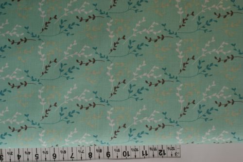 SPRINGTIME DESIGN 4 TURQUOISE by FABRIC FREEDOM
