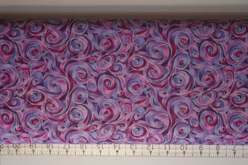 SUMMERS DAY MAGENTA/VIOLET SWIRLS FABRIC FREEDOM F907/4