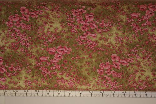 PINK FIELD POPPY FABRIC FREEDOM F946/6