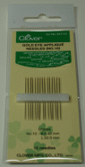 CLOVER GOLD EYE APPLIQUE NEEDLES (NO. 10).