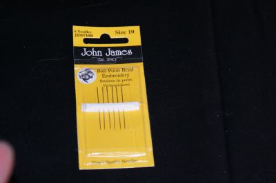 JOHN JAMES BALL POINT BEAD EMBROIDERY NEEDLES SIZE 10