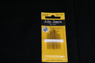 JOHN JAMES EMBROIDERY NEEDLES SIZE 3 to 9