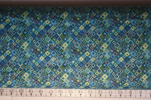 MK1396B9 AURELIA COLLECTION SQUARES ON TEAL BY MAKOWER
