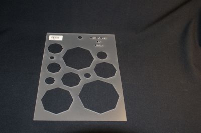 A SHEET OF OCTOGONS FROM 1/4 IN TO 4 INS