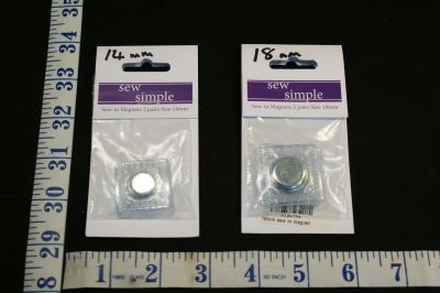 A  18mm SEW IN MAGNET WITH PVC COVERING