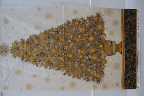 WINTER'S GRANDEUR VINTAGE GOLD PANEL BY ROBERT KAUFMAN