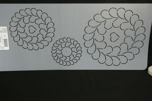 QUILTING STENCIL 1025 3 INS 5 INS 7 INS FEATHER BLOCKS