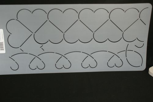 QUILTING STENCIL 1041 2 ins & 4 ins Heart Borders